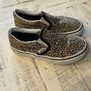 Size 12.5 little kids cheetah print vans